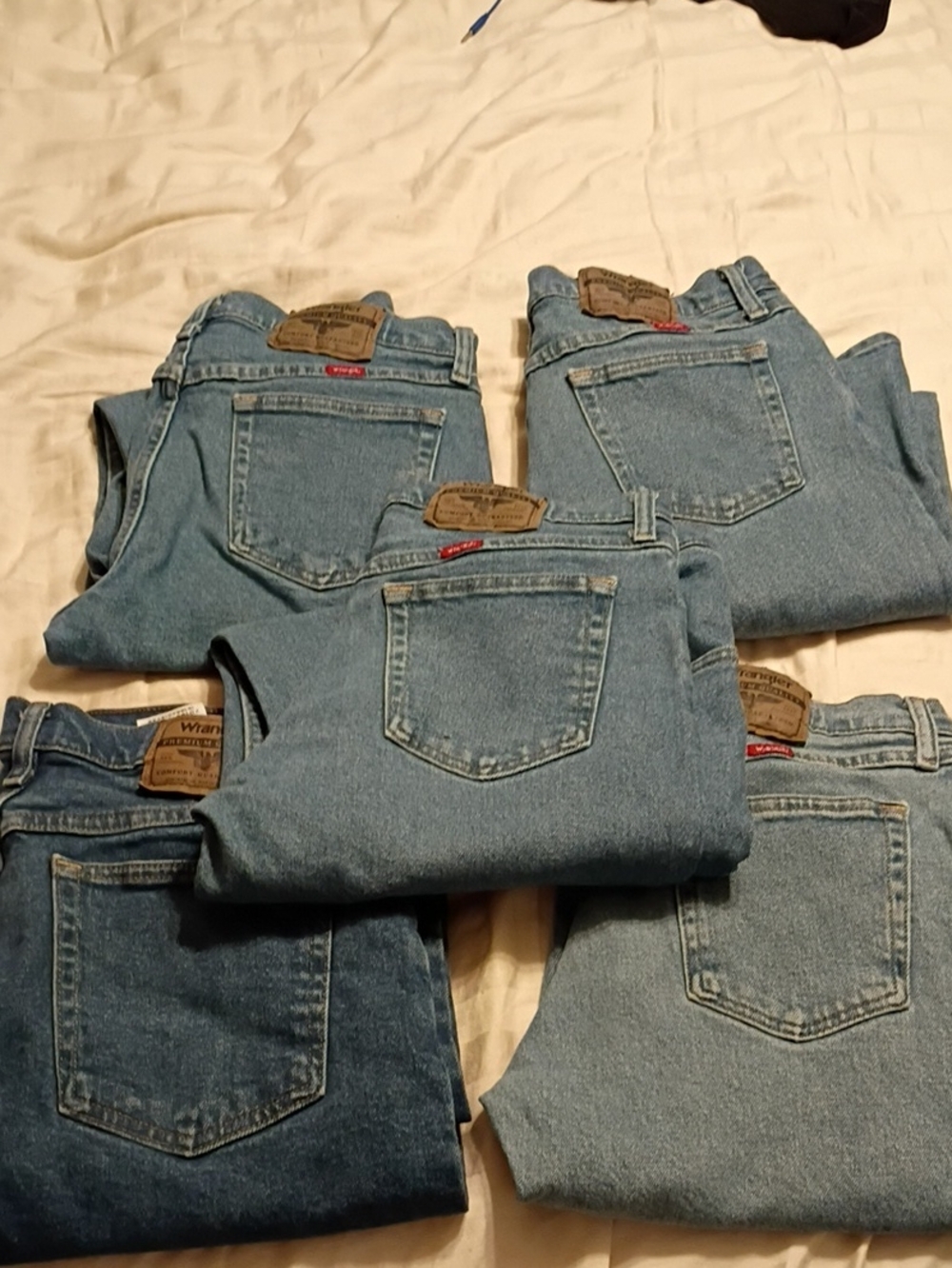 Wrangler Light Blue Denim Jeans Bundle - 5 Pair